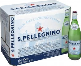 Минеральная лечебно-столовая вода «Сан Пеллегрино» (S. Pellegrino), стекло 0,75 литра
