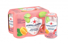 Газированный напиток «Сан Пеллегрино» (S. Pellegrino) апельсин и опунция 0,33 л х 6 шт