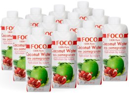 Кокосовая вода с соком граната FOCO, tetra pak, 0.33 литра