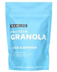 R.A.W. LIFE Гранола протеиновая "Кокос-Банан"