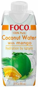 Кокосовая вода с манго FOCO, tetra pak, 0.33 литра