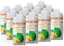 Кокосовая вода с манго FOCO, tetra pak, 0.33 литра