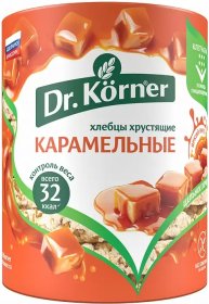 Хлебцы Dr.Krner кукурузно-рисовые карамельные, 90 гр