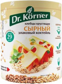 Хлебцы Dr.Körner "Злаковый коктейль" сырные, 100 гр